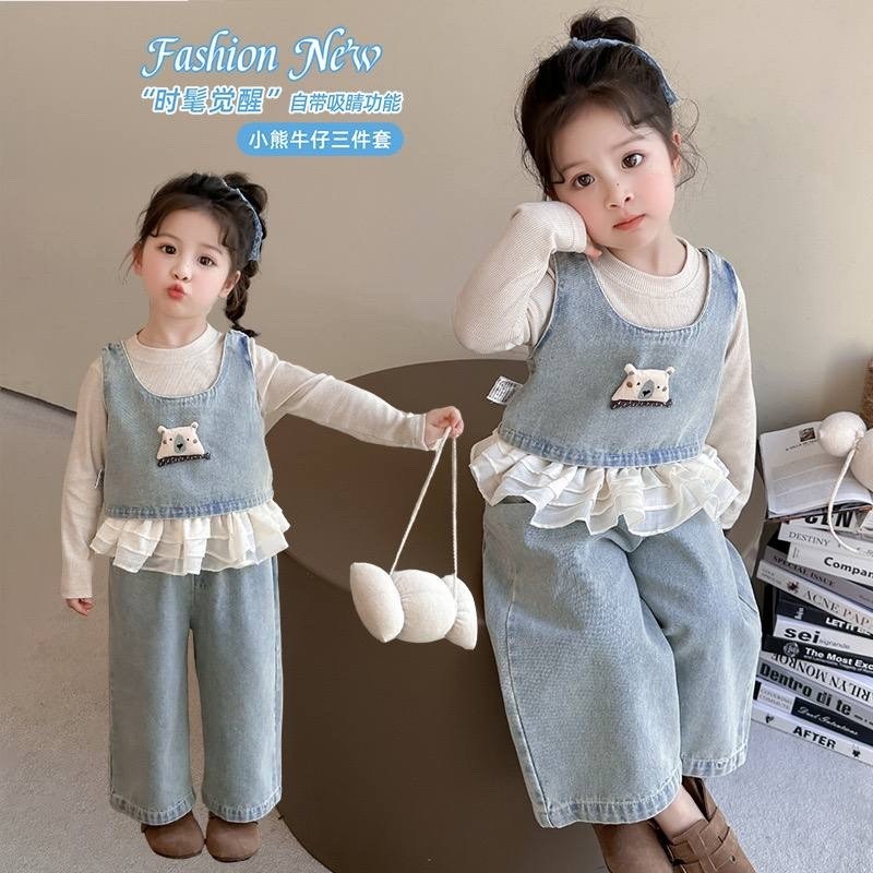 комплект одежды для девочек,джинсовый костюм для девочки,одежда для маленьких,одежда для малыша,джинсовые комбинезоны