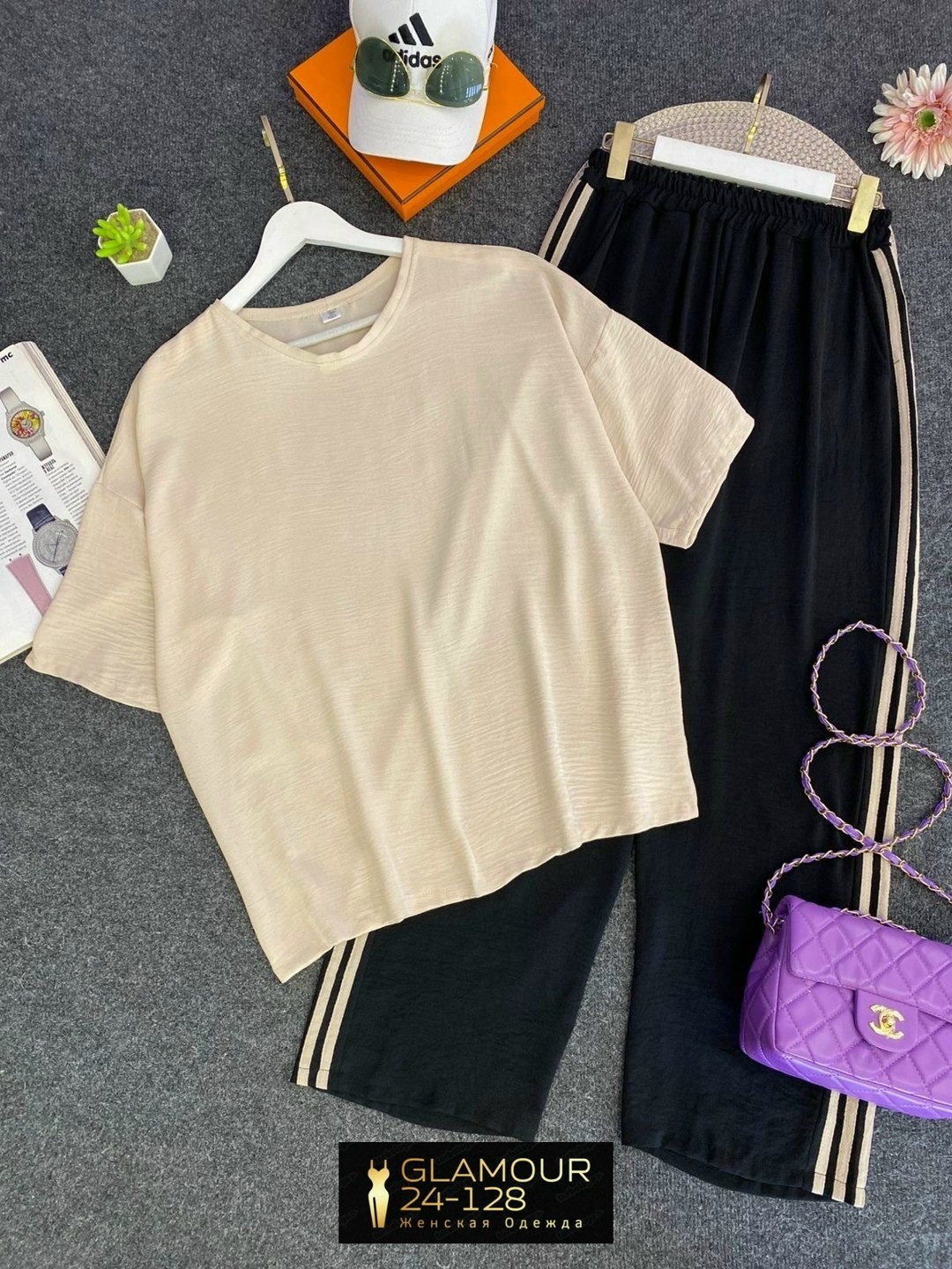 одежда для женщин,костюм женский,костюм с брюками,одежда для полных,брюки палаццо