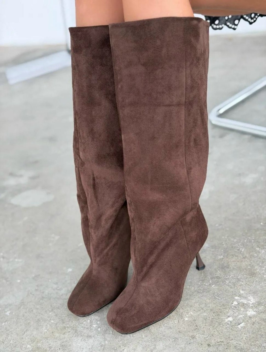 замшевые сапоги,стильные сапоги,женские сапоги,сапоги демисезонные на каблуке,демисезонные сапоги