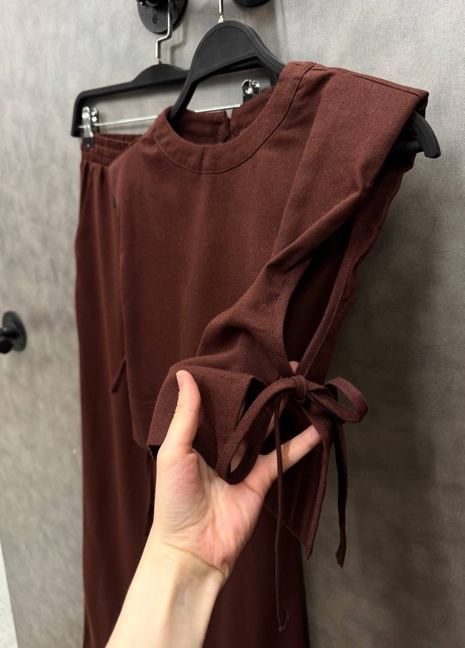 комплект укороченных топов,костюм женский льняной,костюм с брюками,укороченные топы,брюки повседневные модные