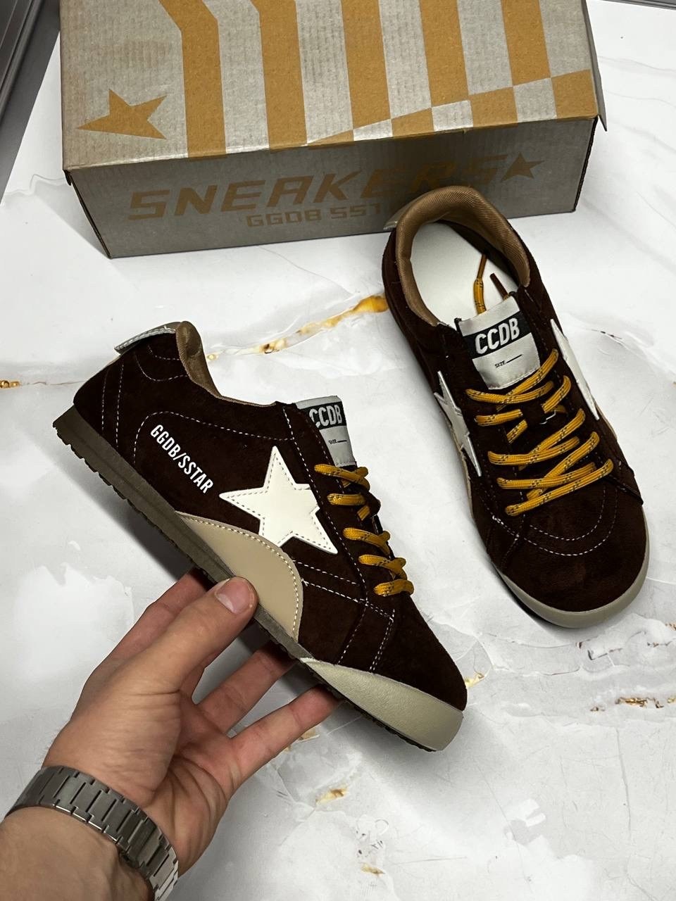 golden goose кроссовки super-star коричневый,коричневые кроссовки ball star golden goose anthracite silver,кеды golden goose,кроссовки super star golden goose deluxe кожа коричневый,мужские замшевые н