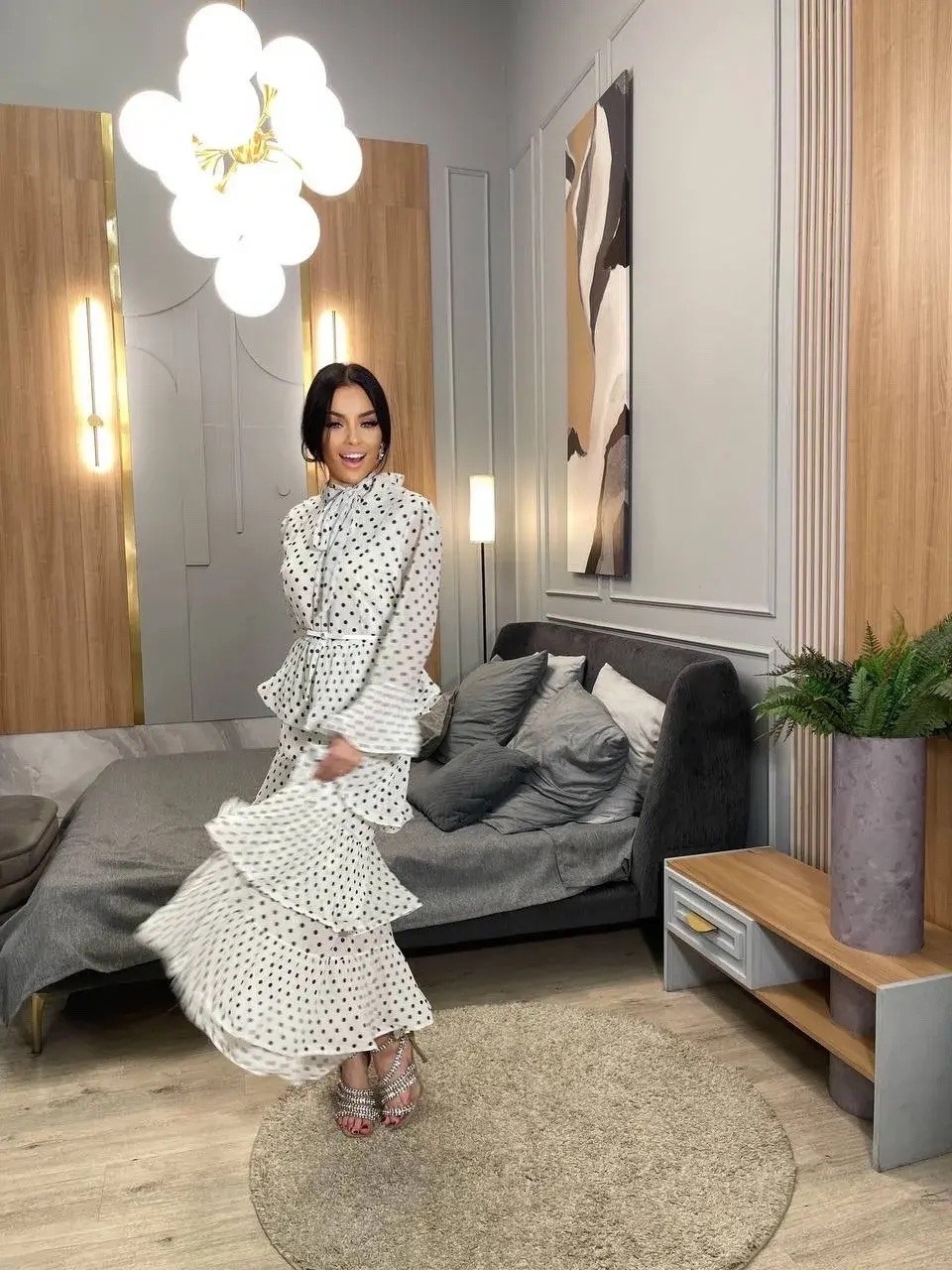 платья женские длинные,шифоновое платье,платье в горошек шифоновое,платье,стильное платье