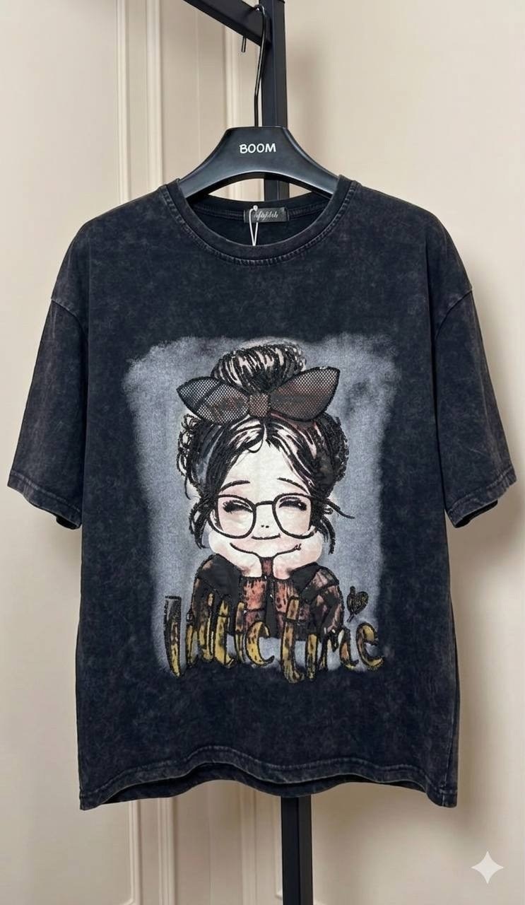 женская футболка оверсайз,футболка оверсайз,футболка оверсайз с принтом варенка,футболка оверсайз варенка винтажная dinata,футболка варенка оверсайз с принтом curtine