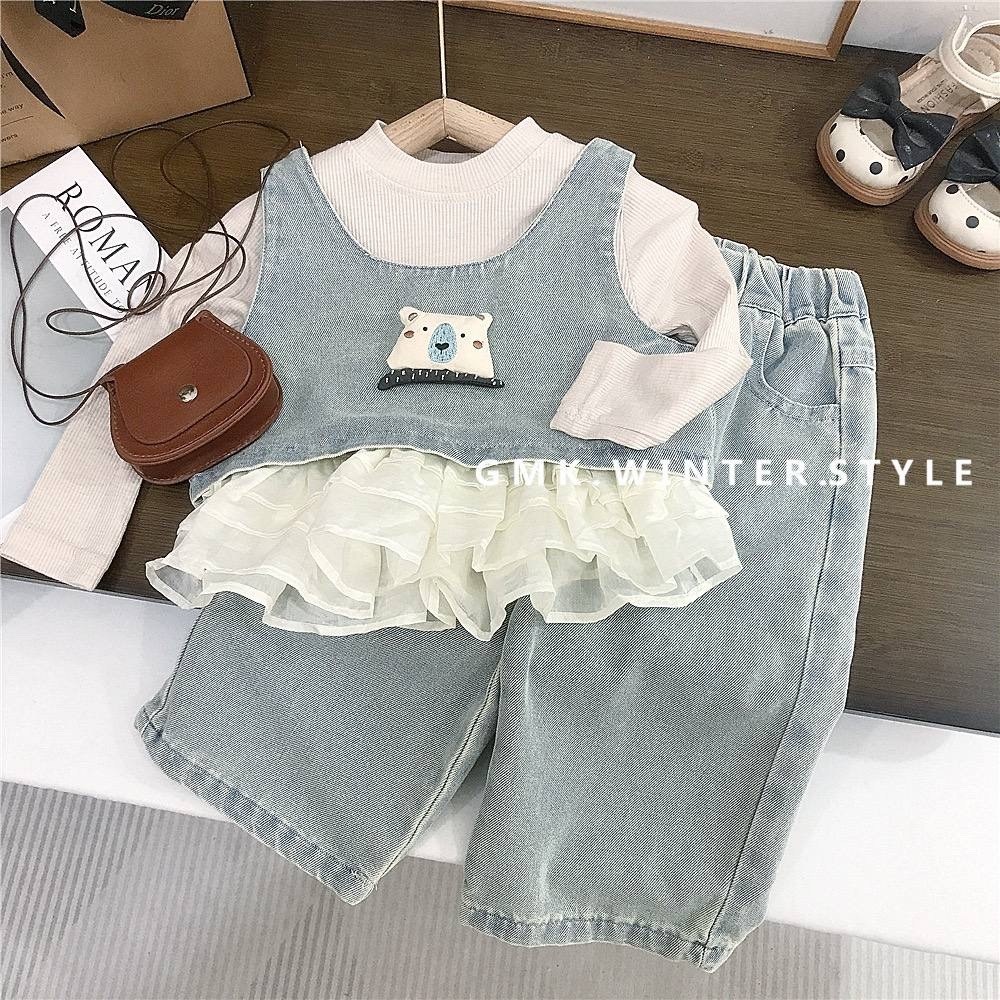 комплект одежды для девочек,джинсовый костюм для девочки,одежда для маленьких,одежда для малыша,джинсовые комбинезоны