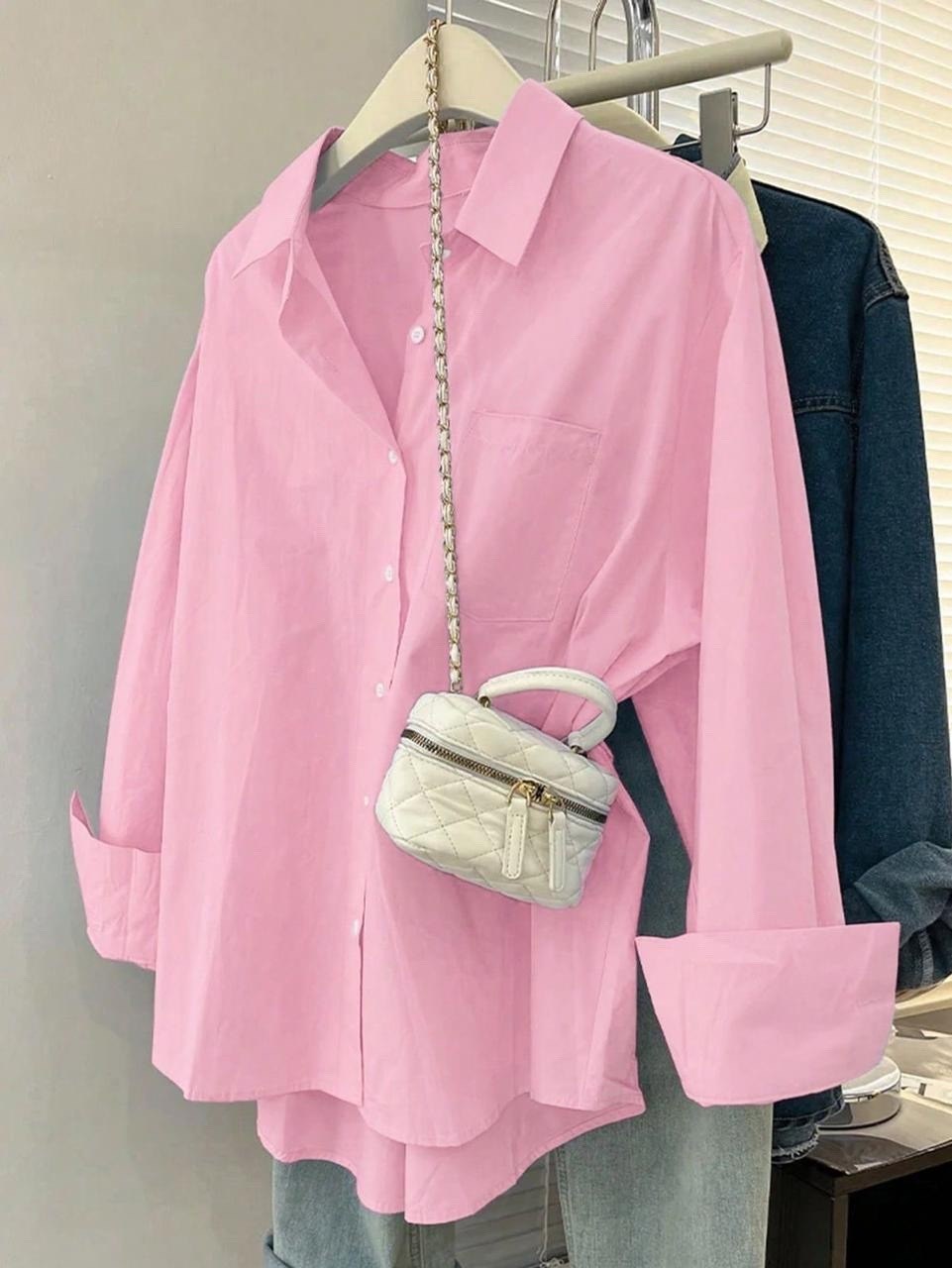 рубашка женская minaku: casual collection цвет шоколадный р-р 50,рубашка женская,рубашка женская minaku casual collection шоколадная,рубашка модная,рубашка коричневая