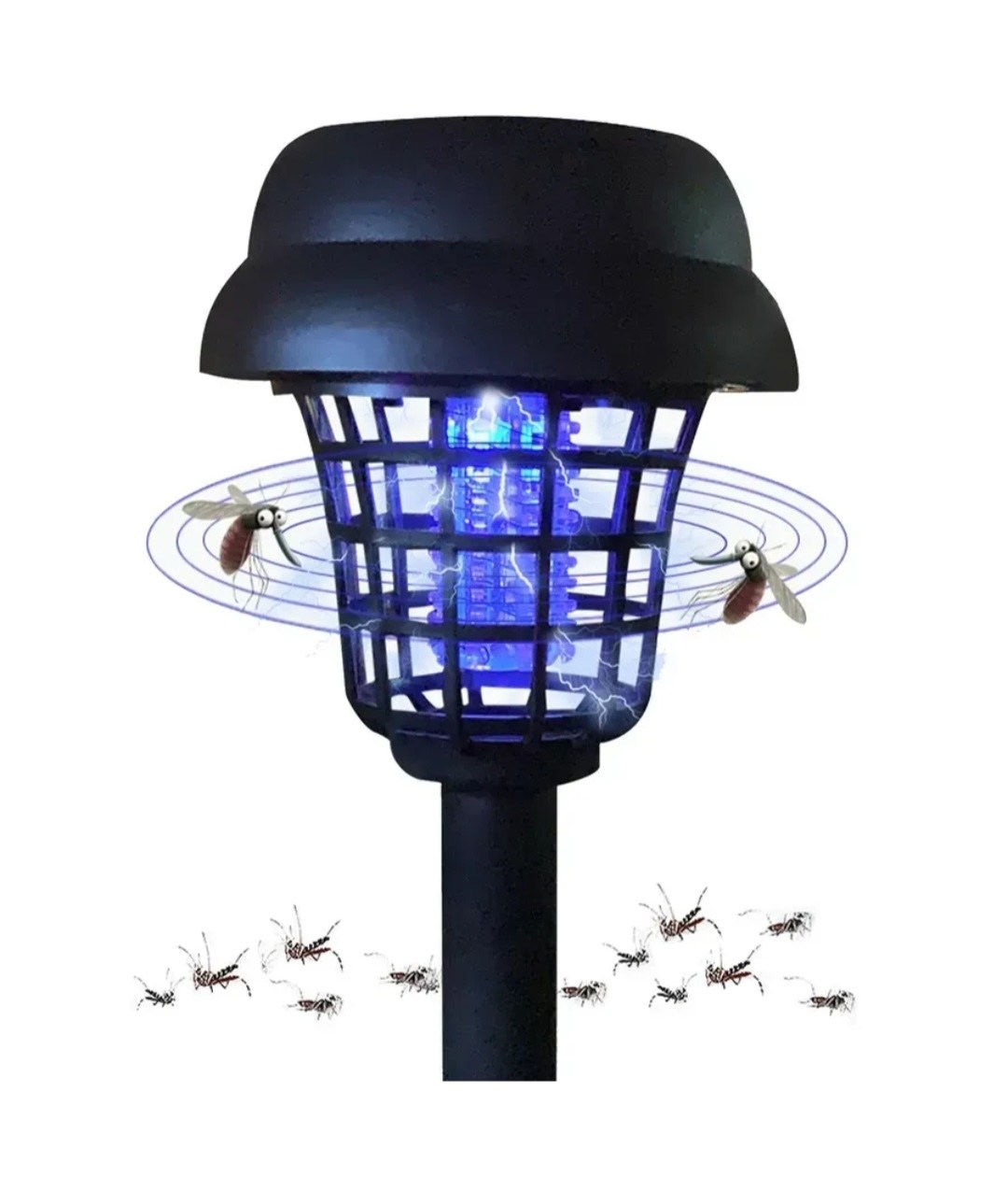 лампа-уничтожитель насекомых garden led insect killer lamp,лампа от комаров,solar mosquito killer lamp,лампа-ловушка для комаров solar mosquito killer 3 режима, с датчиком движения,уличный фонарь от к