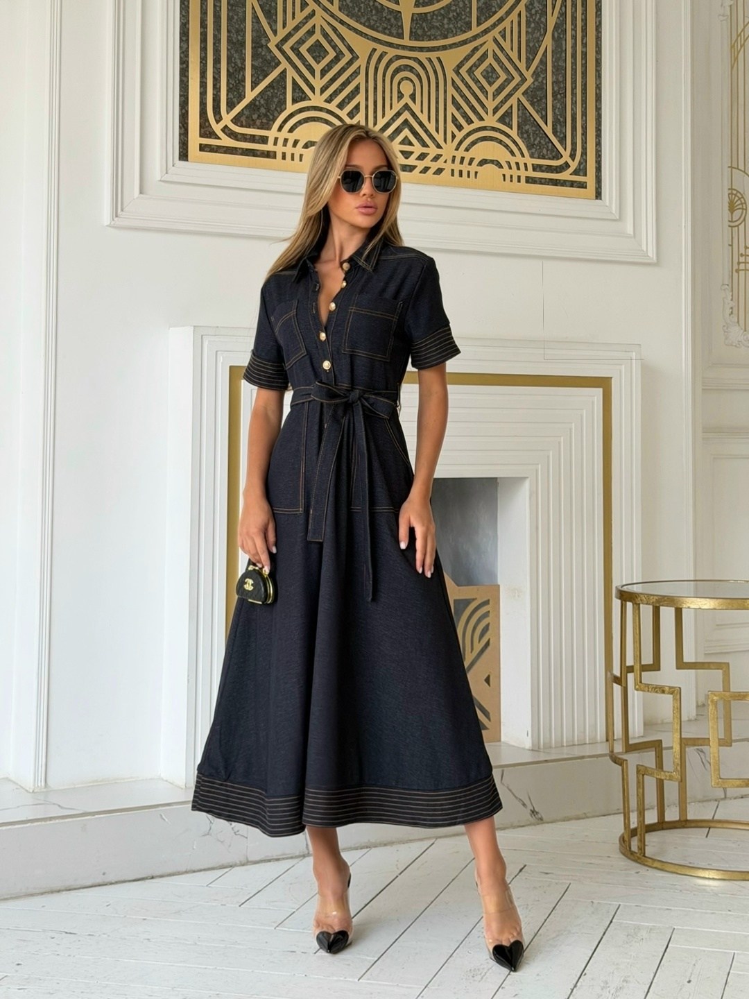 джинсовое платье,платье джинс,джинсовое платье миди,джинсовое платье-рубашка длинное ella woman,платье джинсовое женское