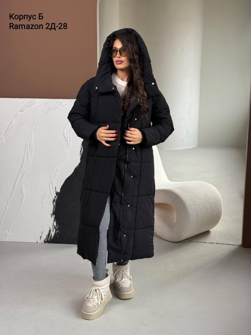 куртка зимняя с капюшоном и накладными карманами kitana brand,куртки ,женская куртка,куртка удлиненная женская,куртка демисезонная
