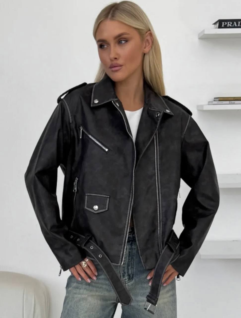 косуха куртка кожаная укороченная xr-xoroshy,женская кожаная куртка косуха оверсайз,куртка косуха,кожаная куртка косуха,косуха винтажная кожаная куртка оверсайз aftfbasic