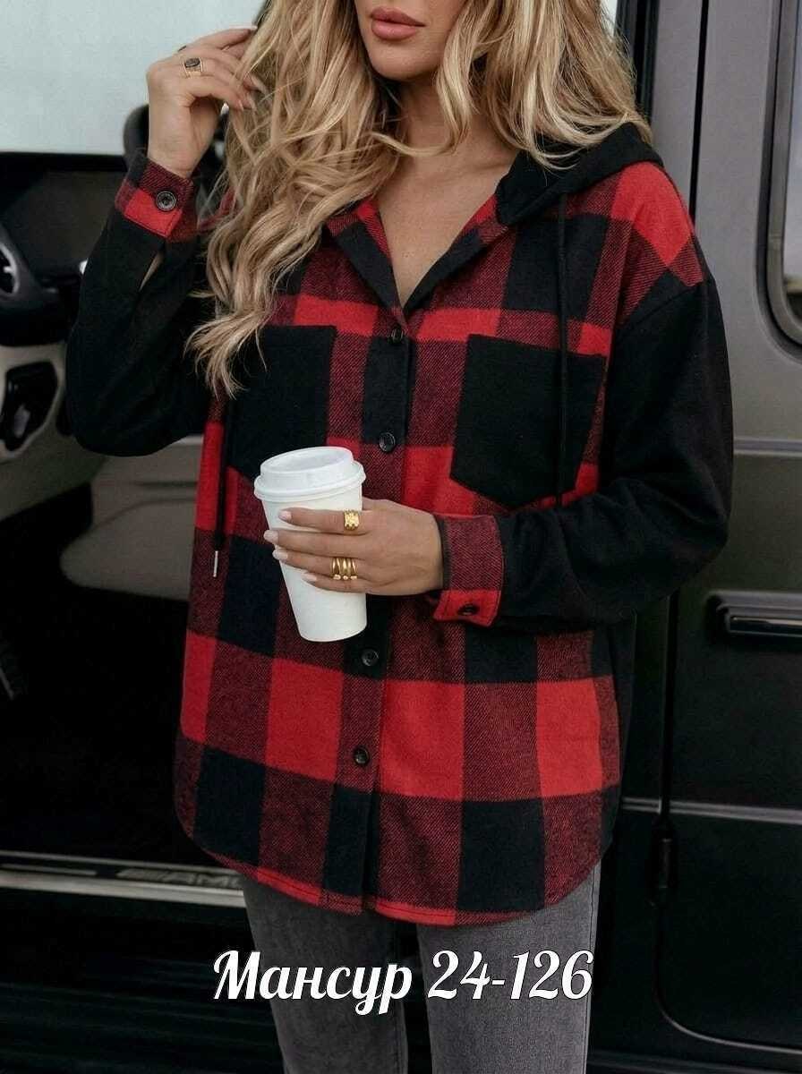 рубашка женская,рубашка в клетку женская,рубашка в клетку,рубашка с капюшоном,рубашка женская в клетку оверсайз