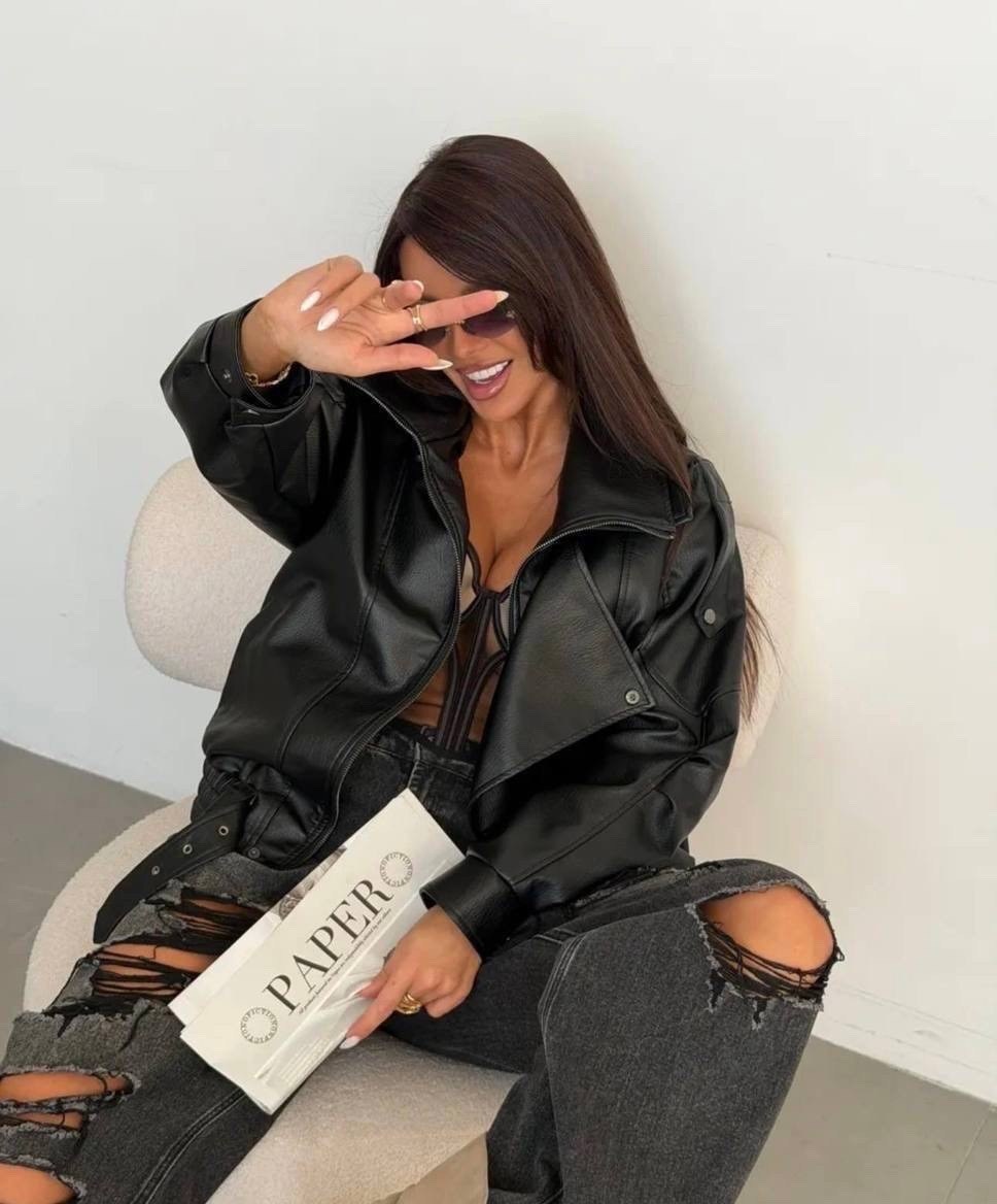 косуха кожаная куртка оверсайз весенняя,куртка косуха женская,кожаная куртка косуха,куртка косуха,косуха кожаная оверсайз