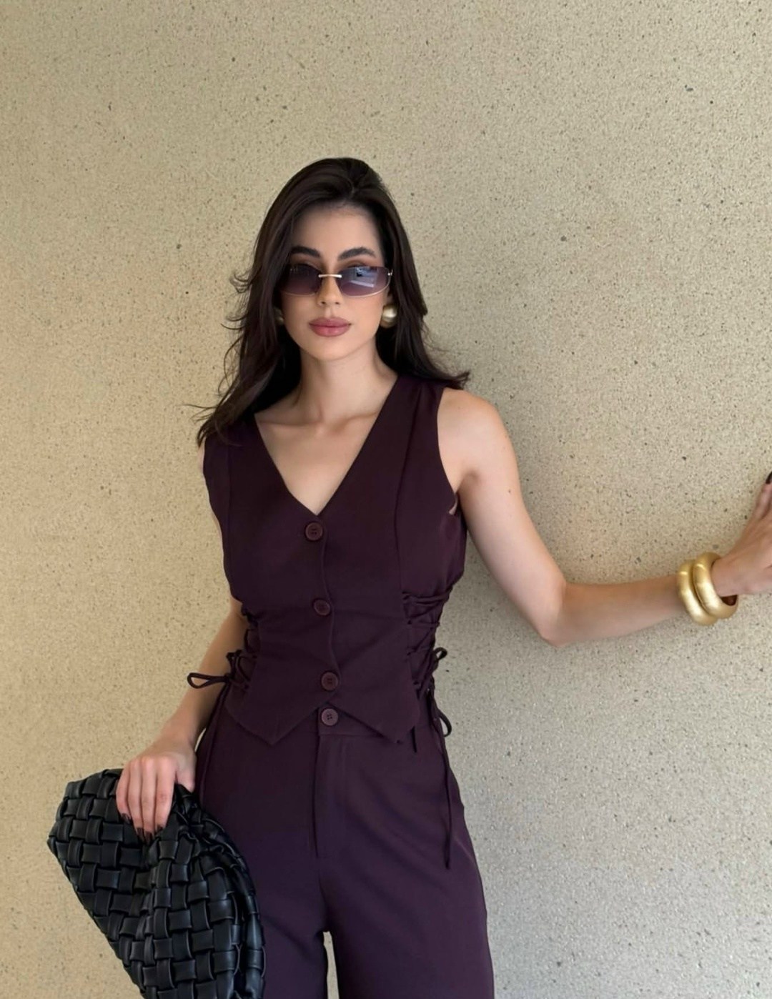 женский брючный костюм,костюм классический,модный костюм,брючный деловой костюм,костюм брючный с жилетом "какао"