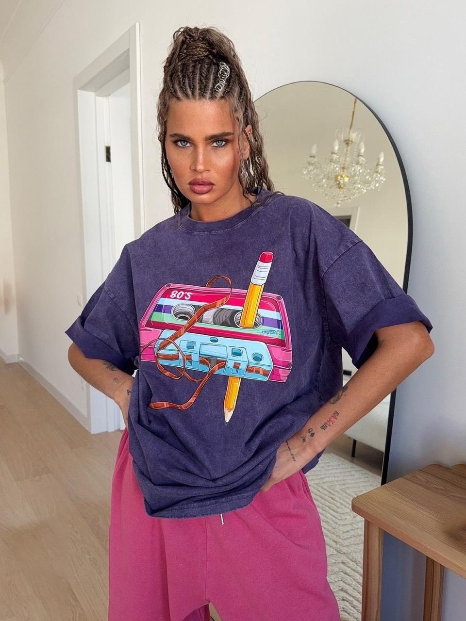 футболки оверсайз женские,оверсайз футболка,футболки модные,стильная футболка с принтом
