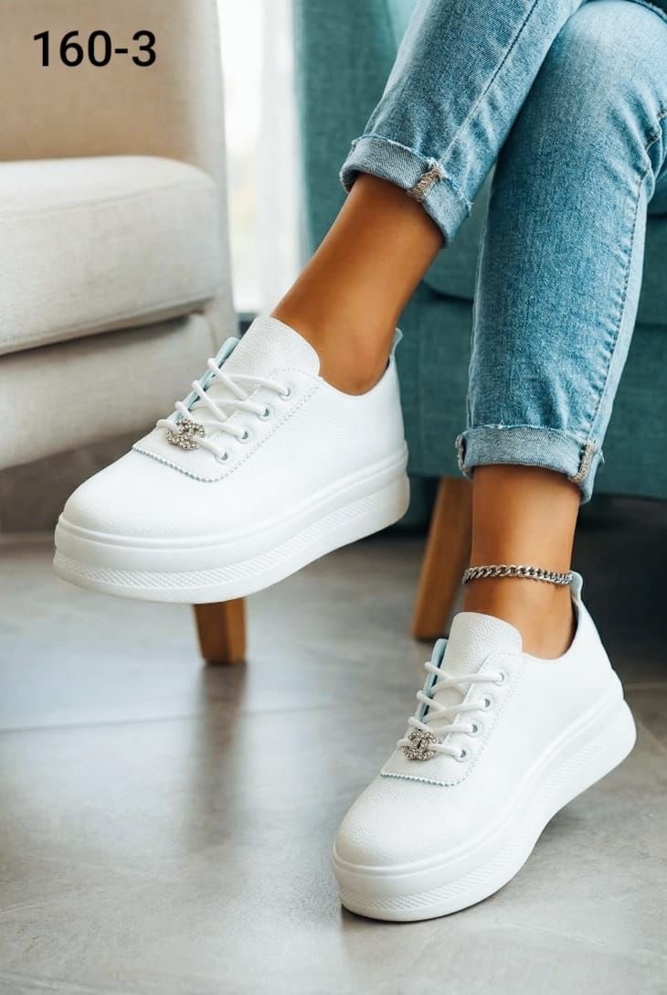 ,кроссовки для женщин,кроссовки женскиe,белая  на платформе,женская