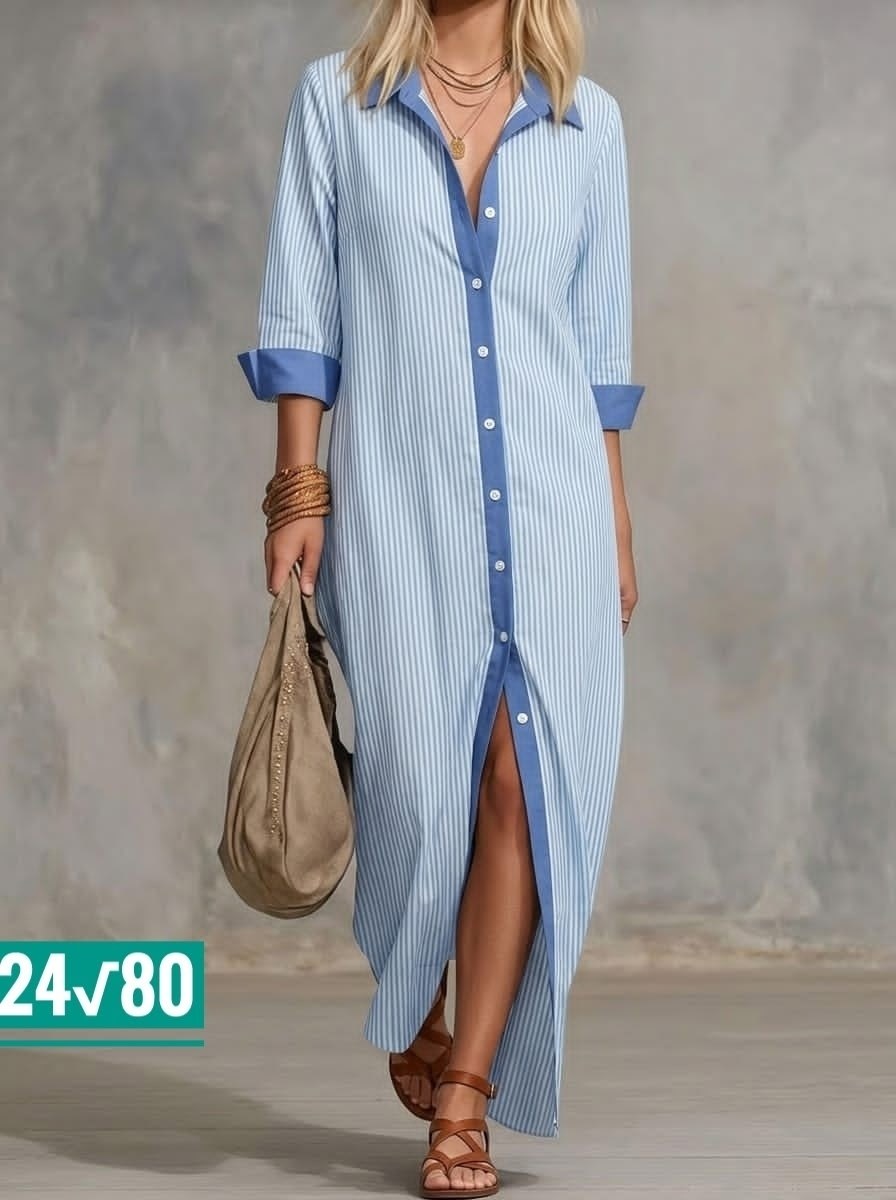 женская рубашка,joress женское платье-рубашка с широким воротником и полосами большого размера с пуговицами,платье рубашка,платье рубашка в полоску,туника рубашка