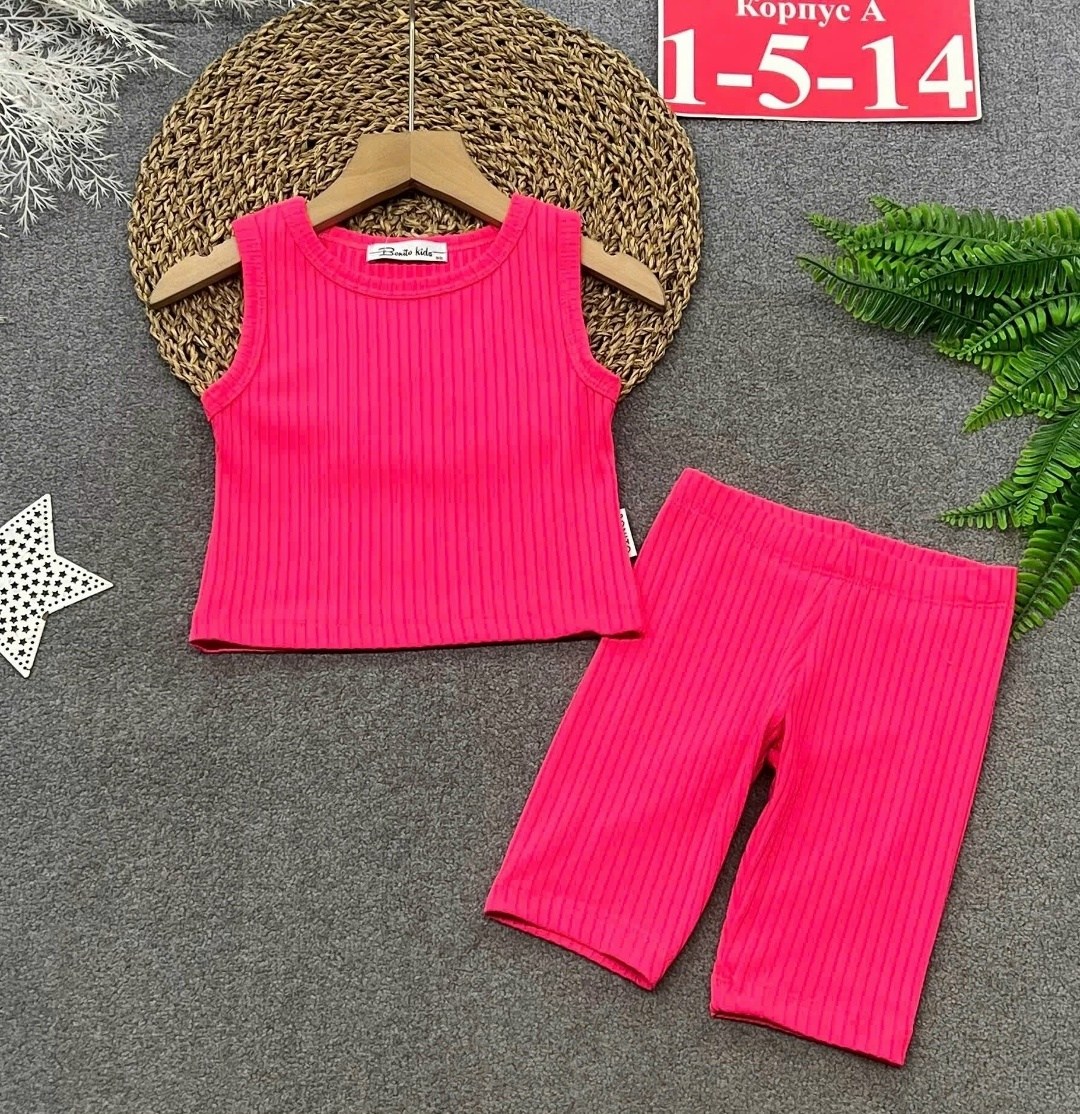 летний костюм топ с велосипедками sovalina 223713345,костюм для девочек,одежда для девочек,велосипедки для девочки,летний костюм для девочек