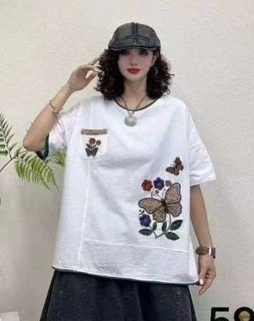 футболка с вышивкой,летние футболки,футболки для женщин,футболки женская хлопковая,футболки женская