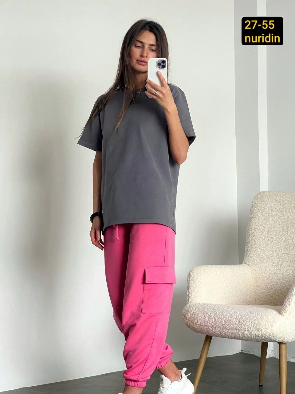 спортивный костюм с штанами карго,материал штанов,джоггеры женские,штаны карго,костюм женский оверсайз футболка штаны карго