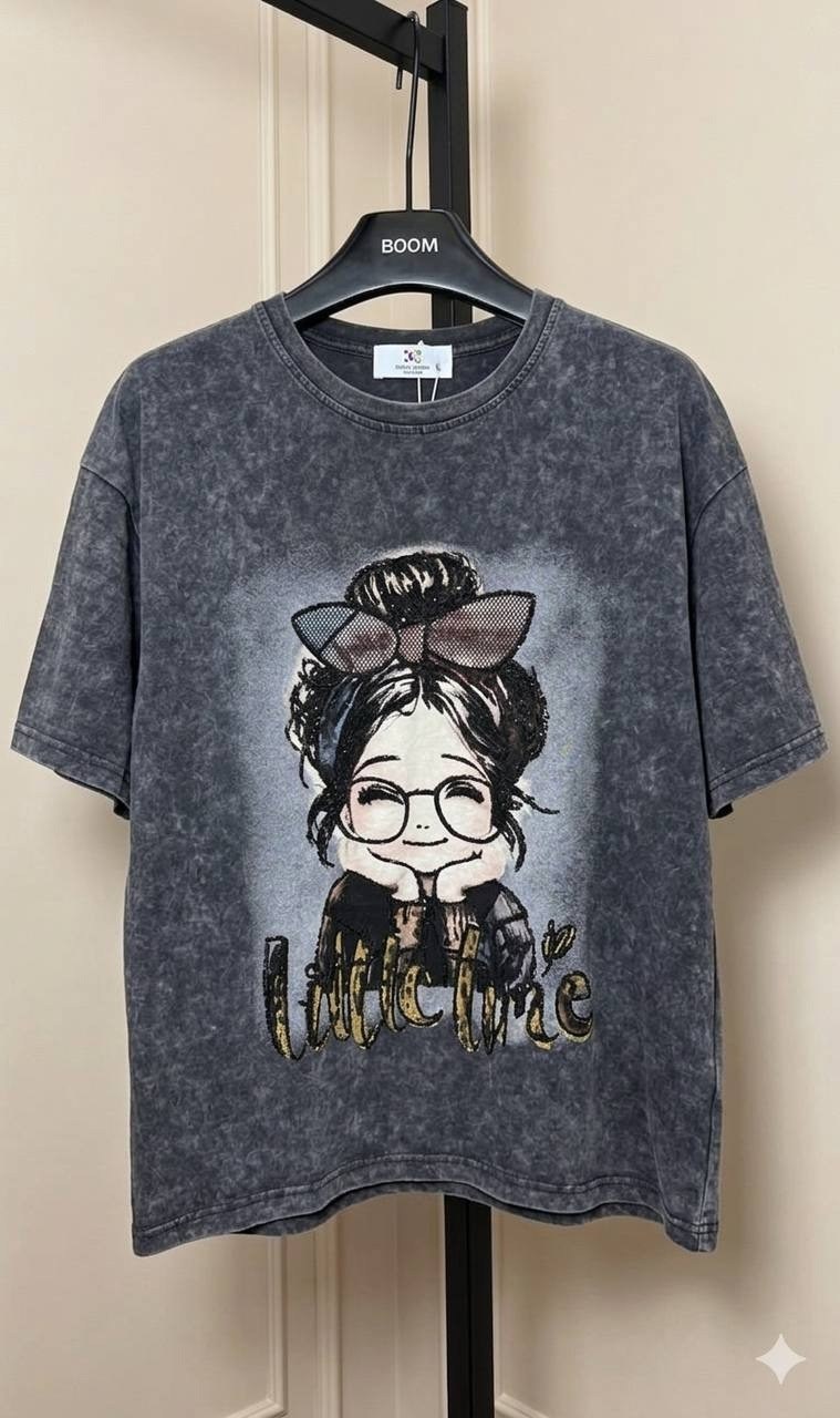 женская футболка оверсайз,футболка оверсайз,футболка оверсайз с принтом варенка,футболка оверсайз варенка винтажная dinata,футболка варенка оверсайз с принтом curtine