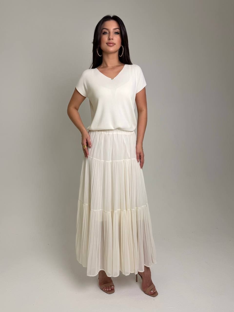 плиссированная юбка миди цвета шампанского dex,плиссированная юбка,юбка плиссе,плиссированная юбка миди,юбка плиссированна