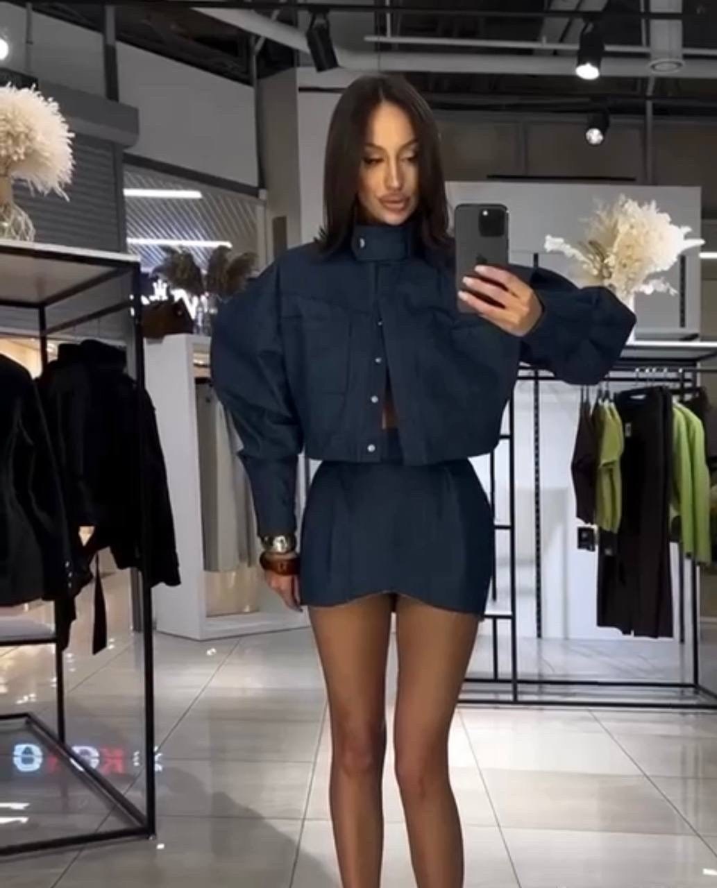 джинсовая куртка,куртка женская,стильная куртка,куртка с юбкой