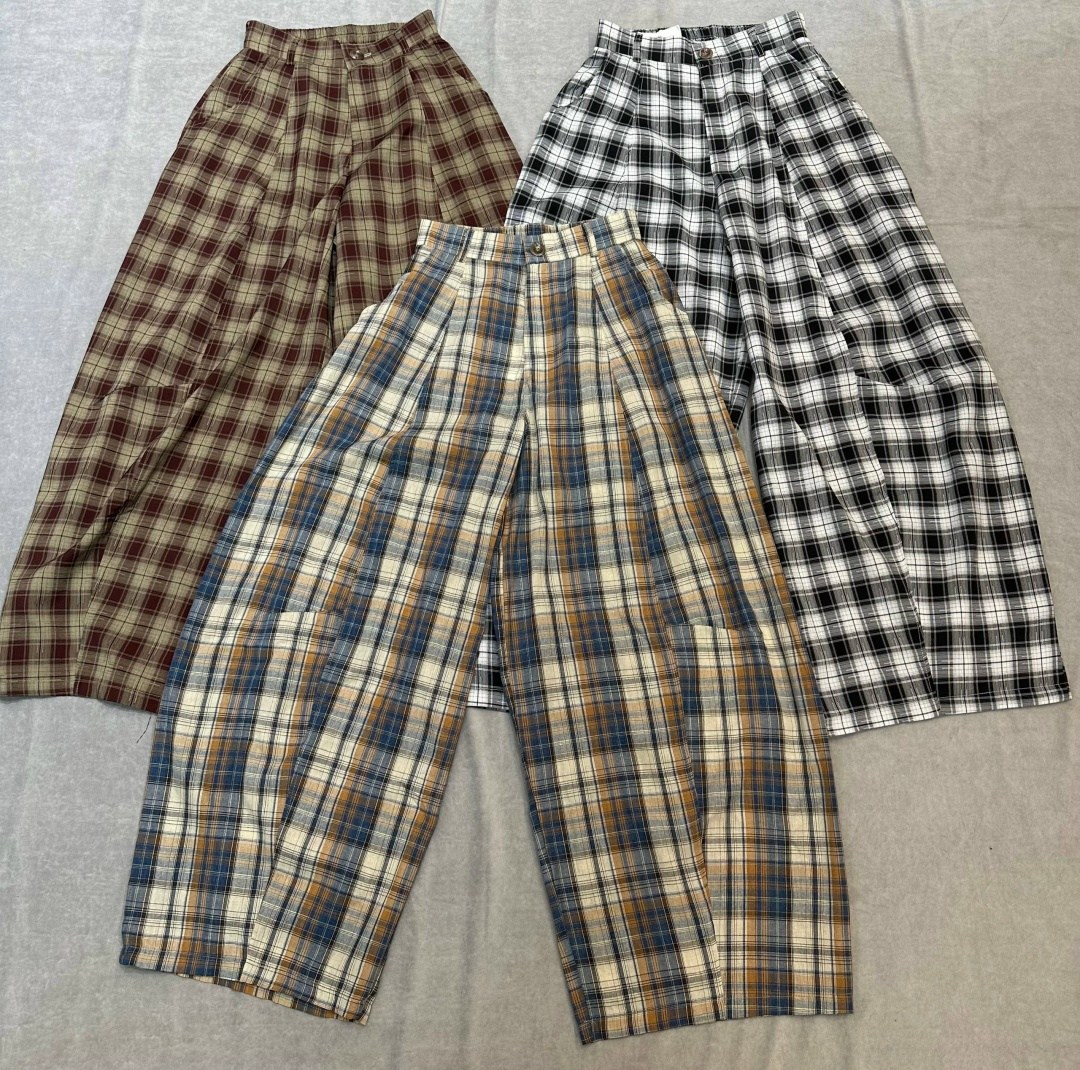 клетчатые штаны широкие,брюки женские в клетку,клетчатые брюки,штаны в клетку,широкие брюки в клетку