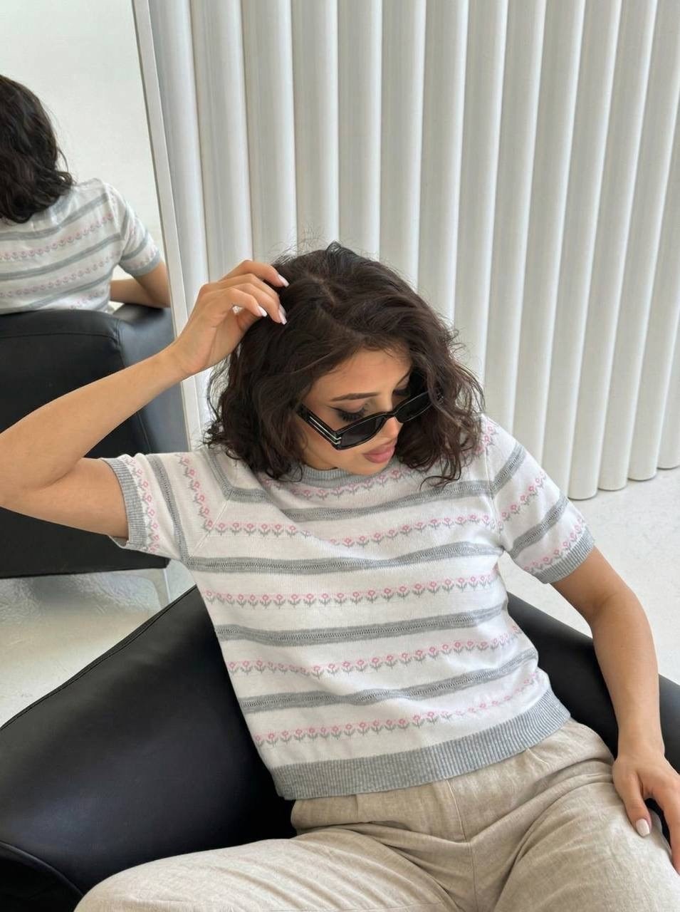 женская кофта,вязаная футболка,футболки женская,футболки для женщин,футболка в полоску