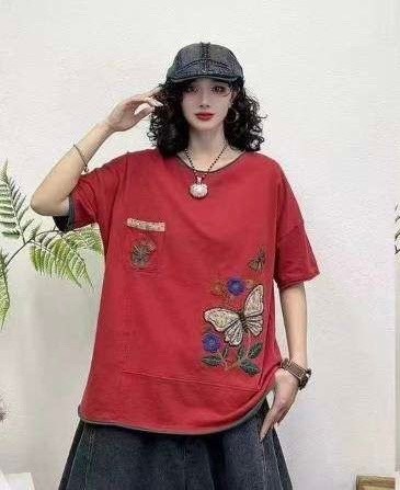 футболка с вышивкой,летние футболки,футболки для женщин,футболки женская хлопковая,футболки женская