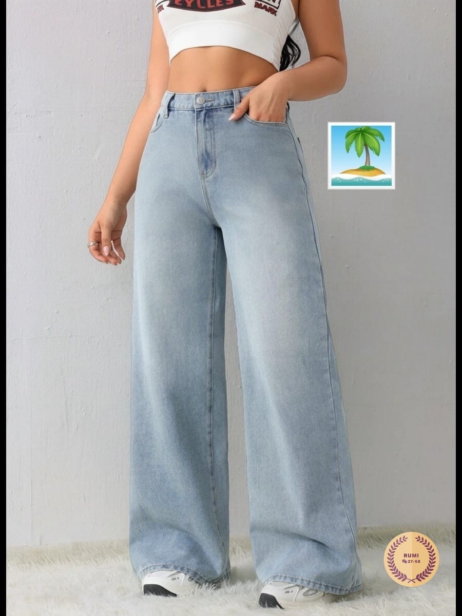 джинсы широкого кроя с высокой талией светло-голубые,широкие джинсы,широкие женские джинсы,женские широкие джинсы с завышенной талией, карманами и потертостями dazy светло-голубой,женские джинсы