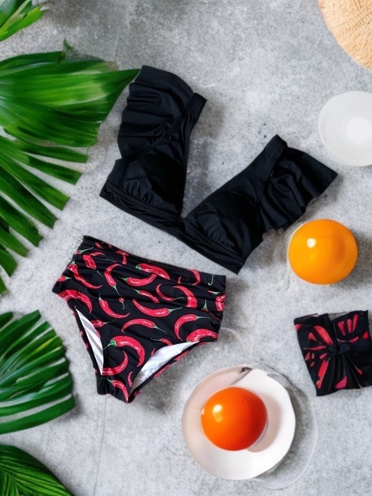 купальник женские,купальник с оборками,купальник,купальник раздельный женский,бикини купальные