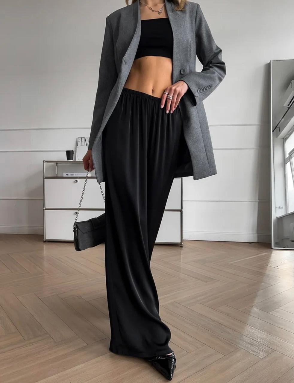 брюки flacon store атласные,брючный костюм,бежевый брючный костюм,брючный костюм женский свободного кроя,костюм с брюками