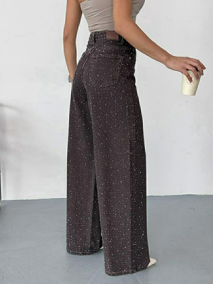 брюки джинсы,брюки с люрексом,палаццо джинсы,джинсы женские