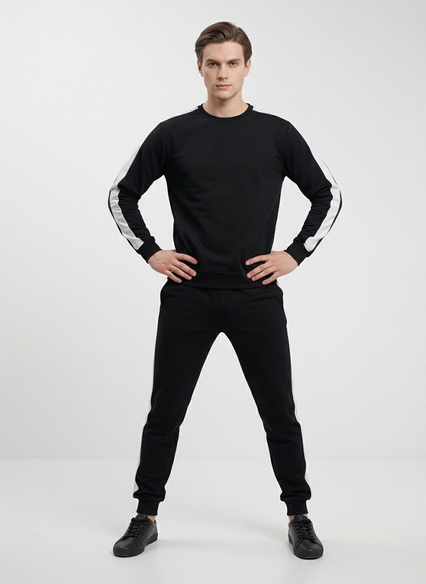 костюм спортивный,костюм спортивный черный,костюм мужской спортивный,мужские свитшоты,спортивный костюм с полосой мужской