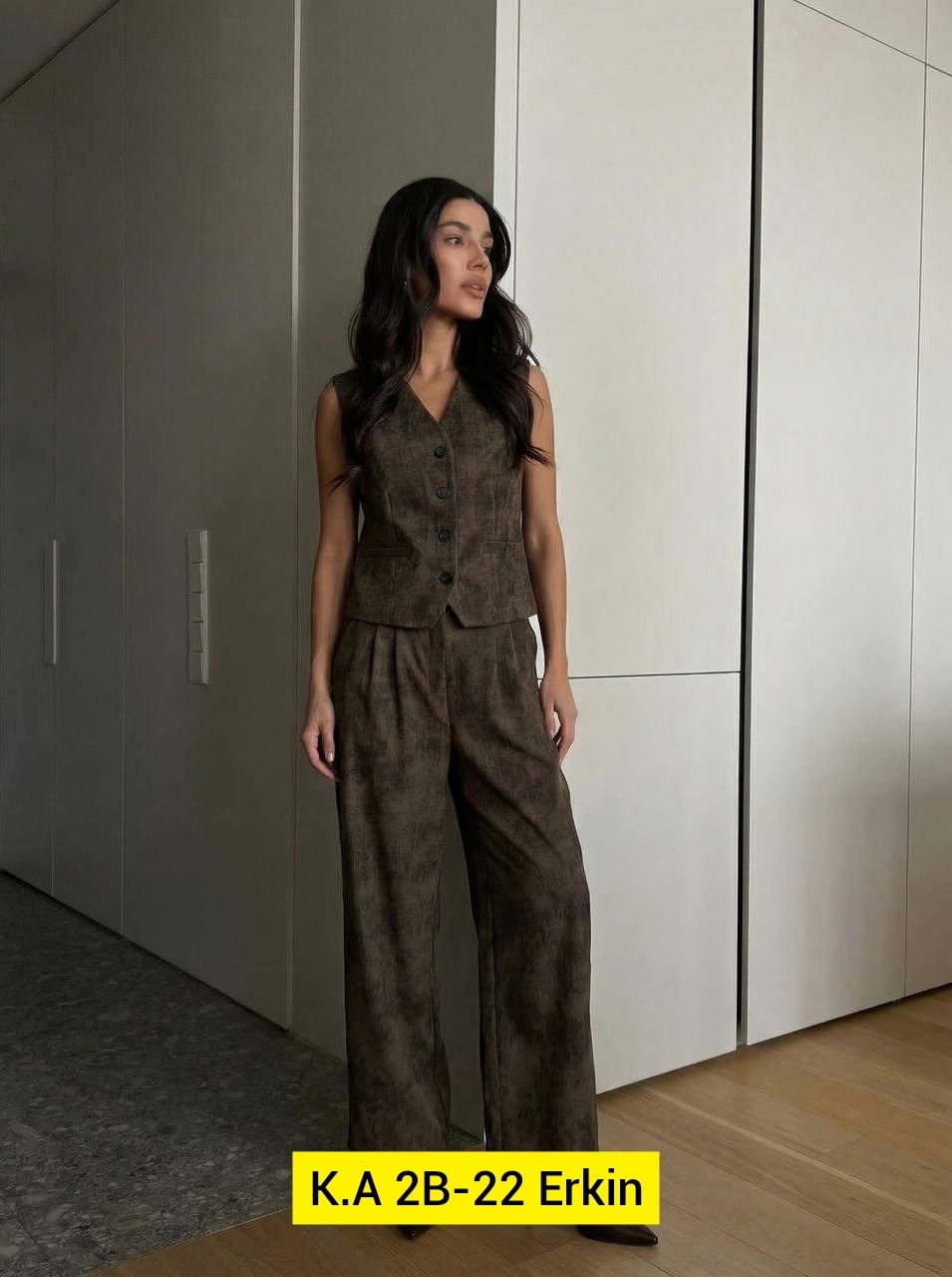 брючный костюм,женский брючный костюм,костюм женский,костюм брючный с жилетом "какао",костюм женский брючный с жилетом