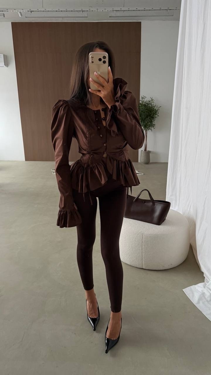 блузка с оборками,повседневная блузка,блузка для женщин,голубая блузка,рубашка блузка