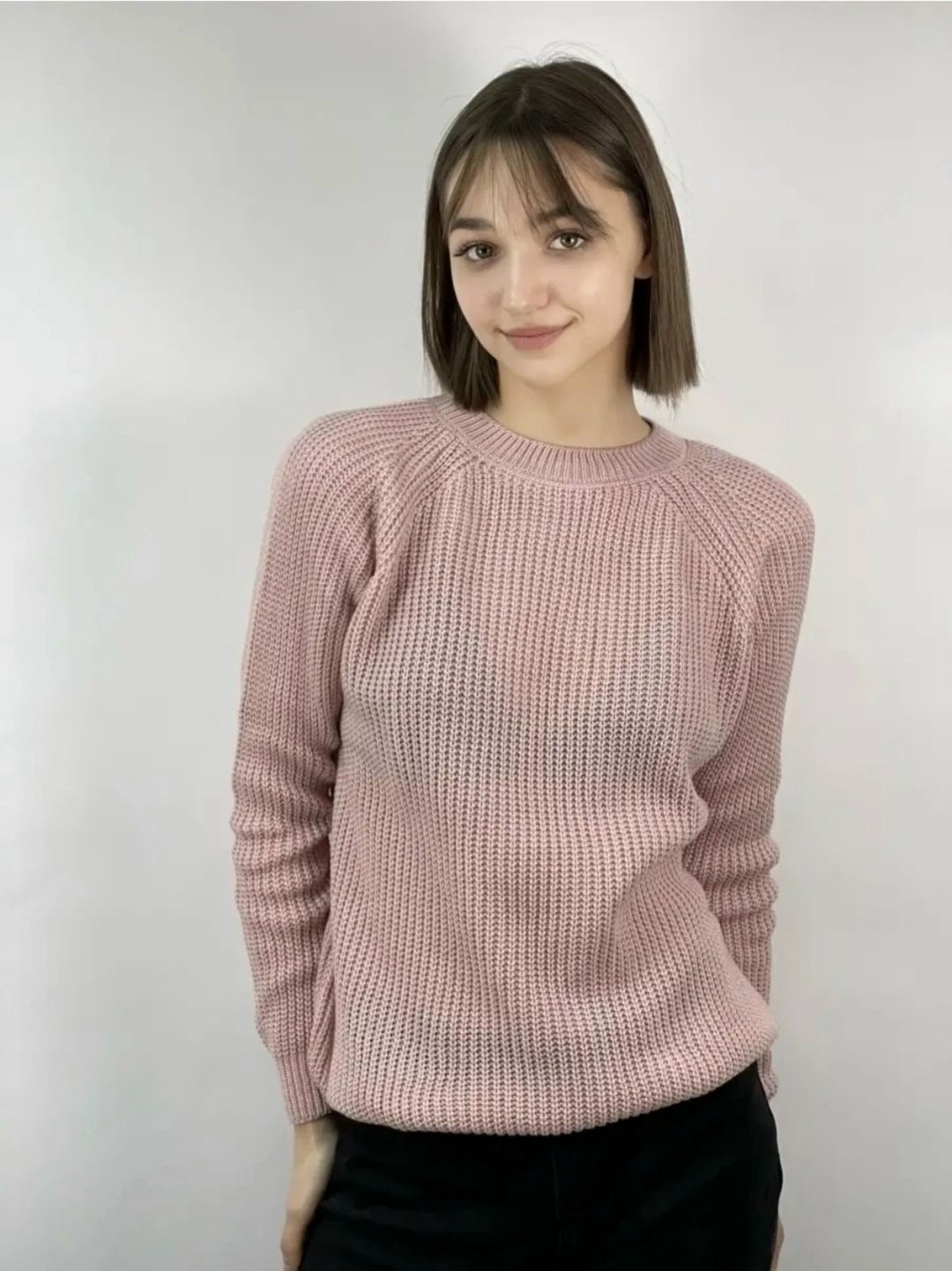 свитер оверсайз однотонный katkat fashion,свитер оверсайз вязаный с вырезом теплый,свитер вязаный женский,свитера женские,свитер оверсайз