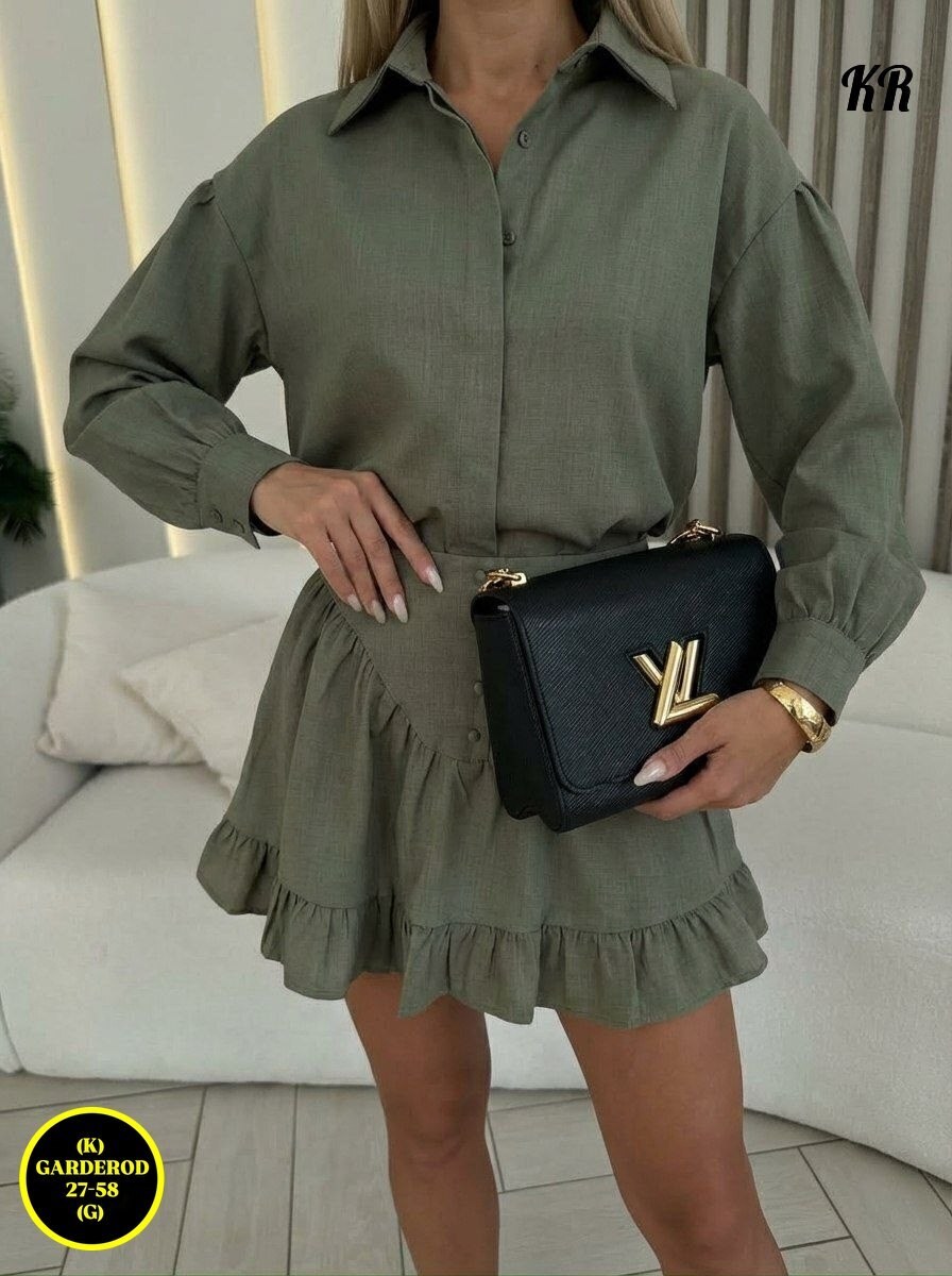 ,костюм с юбкой,платье,платье туника,платье с оборками