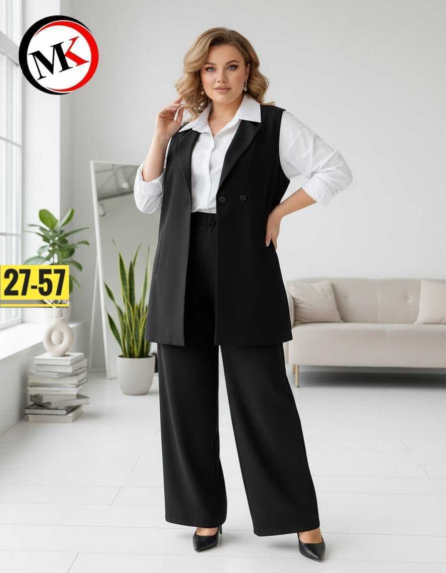 женские костюмы,костюм женский тройка,брючный костюм,синий костюм с жилеткой женский,синий брючный костюм с жилетом