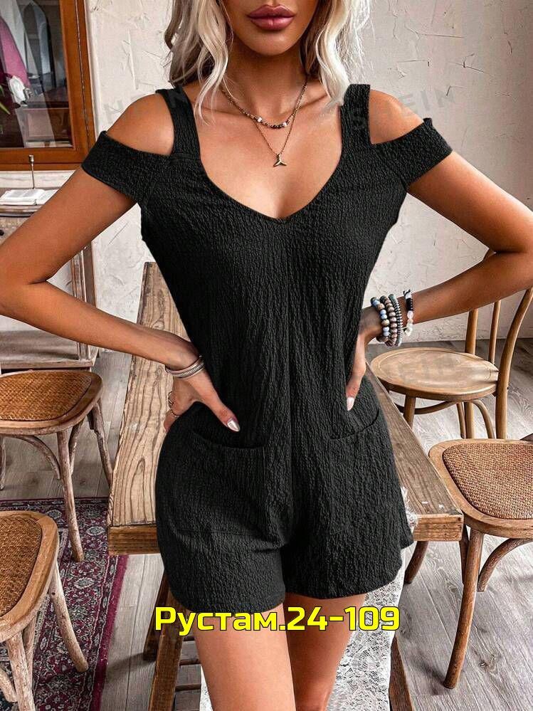 женский летний комбинезон,женские комбинезоны,элегантные комбинезоны,комбинезон повседневный,женский однотонный повседневный комбинезон