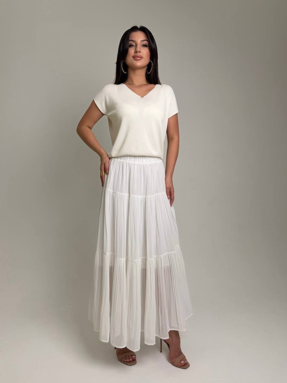 плиссированная юбка миди цвета шампанского dex,плиссированная юбка,юбка плиссе,плиссированная юбка миди,юбка плиссированна