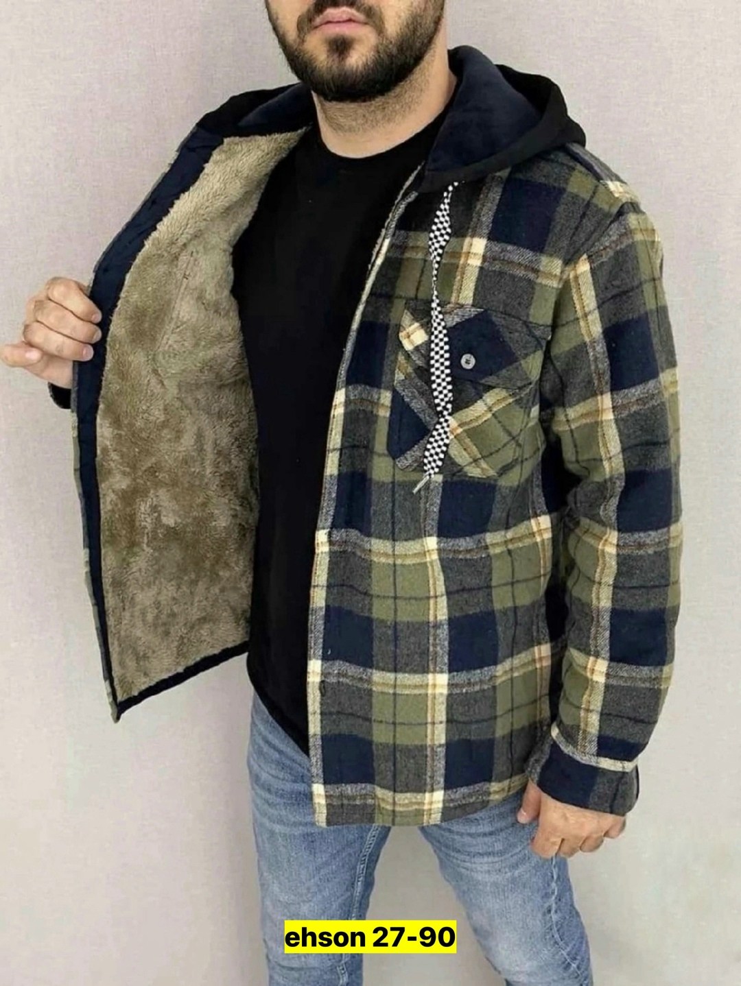 рубашка на меху зимняя в клетку,куртка для мужчин на флисе в клетку,рубашка теплая на флисе,рубашка утепленная на меху зимняя в клетку,мужская утепленная рубашка с капюшоном