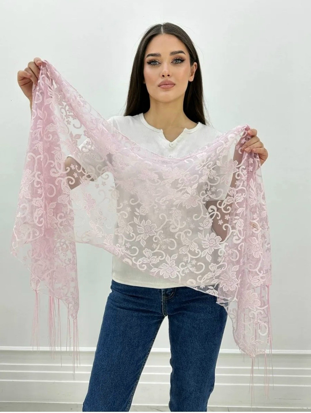 платок палантин для храма в церковь шарф косынка,палантин женские,платок палантин,платки шарф,шарф женские