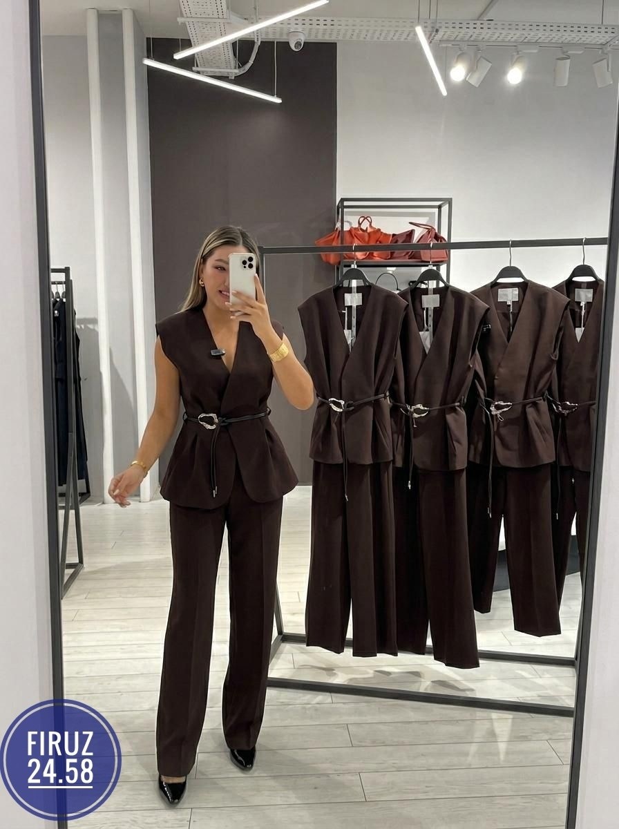 брючный костюм женский,брючный костюм элегантный,костюм двойка брючный палаццо с жилеткой вечерний mar'ko,брючный костюм с удлиненной жилеткой,костюм брючный