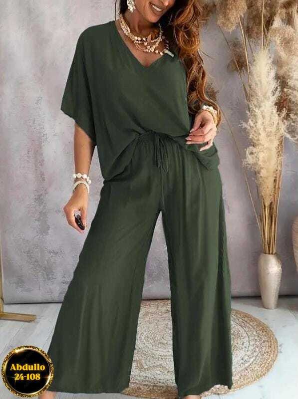 летний брючный костюм женский,костюм с брюками,костюм с широкими брюками голубой,костюм свободного кроя,костюм с широкими брюками