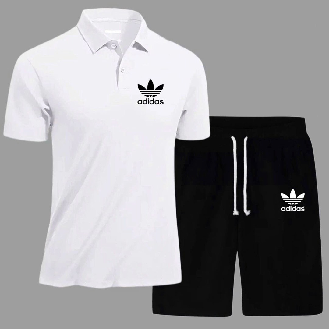 костюм спортивный мужской,костюм поло с шортами мужской,комплект футболок adidas,костюм для мужчин,поло adidas