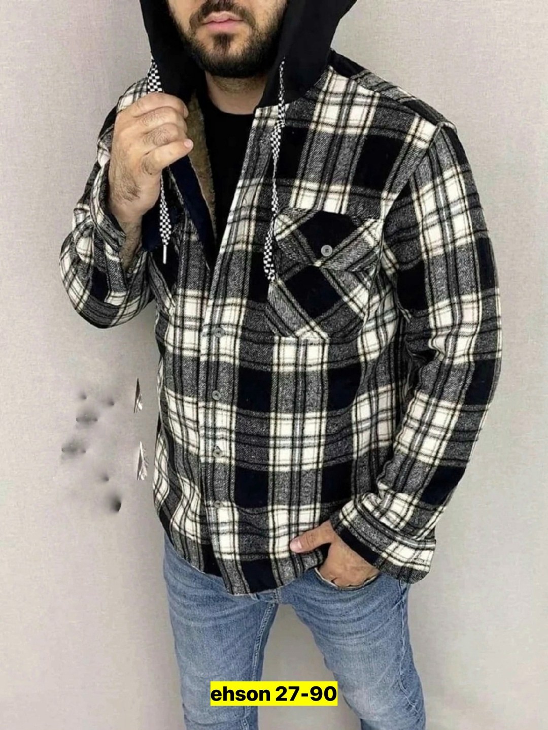 рубашка на меху зимняя в клетку,куртка для мужчин на флисе в клетку,рубашка теплая на флисе,рубашка утепленная на меху зимняя в клетку,мужская утепленная рубашка с капюшоном