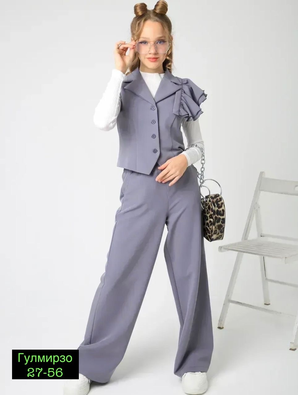 костюм школьный брючный с жилетом jutetti,школьный брючный костюм,серый брючный костюм,костюм для школы,брючный костюм для девочек