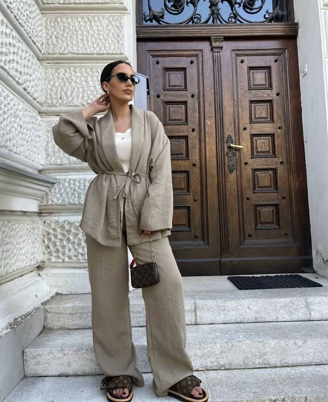 женский костюм с брюками,костюм женский,льняной костюм,брючный костюм,летние костюмы