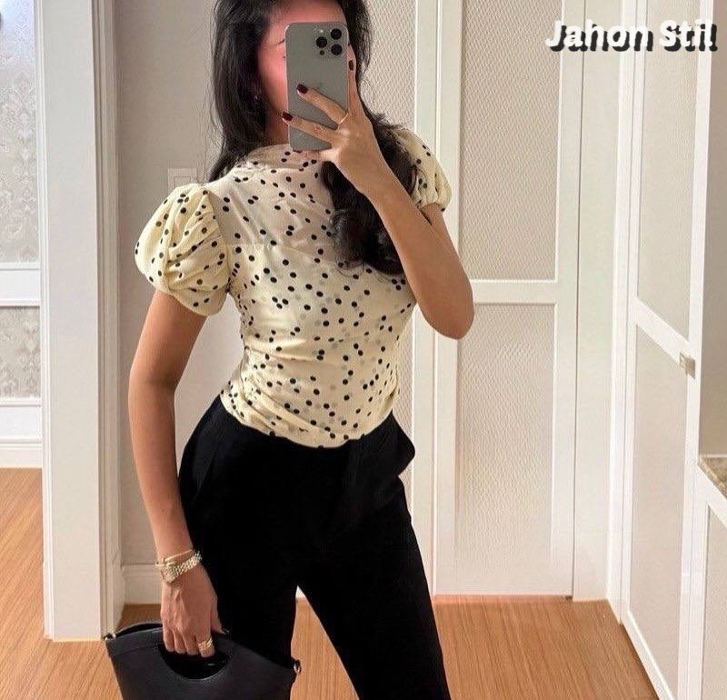 блуза,женская блузка,блуза в горох,блуза женская,платье в горошек