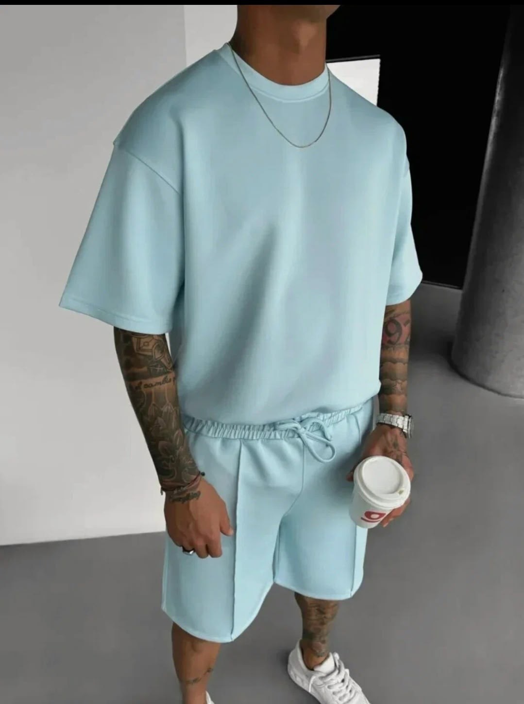 костюм с шортами и футболкой спортивный летний мужской,стильная футболка,спортивный костюм летний мужской с шортами, летняя,мужская мода